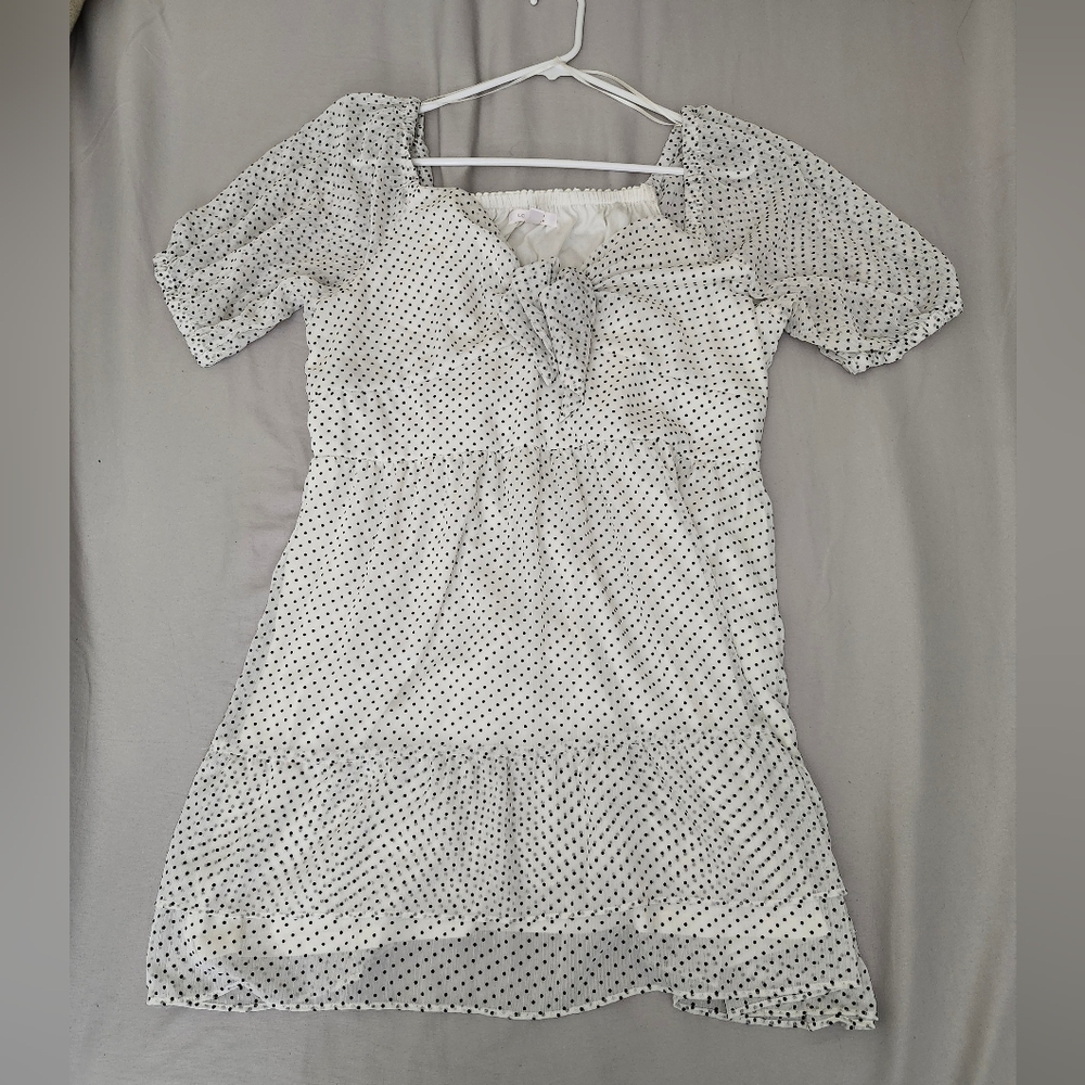 White Polka Dot Dress